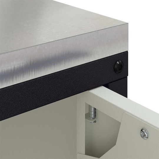 Vidaxl Kitchen Storage Cabinet White 60 X 50 X 92 Cm Steel