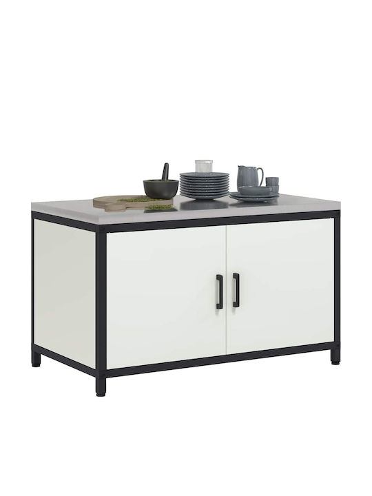 Vidaxl Kitchen Storage Cabinet White 60 X 50 X 92 Cm Steel