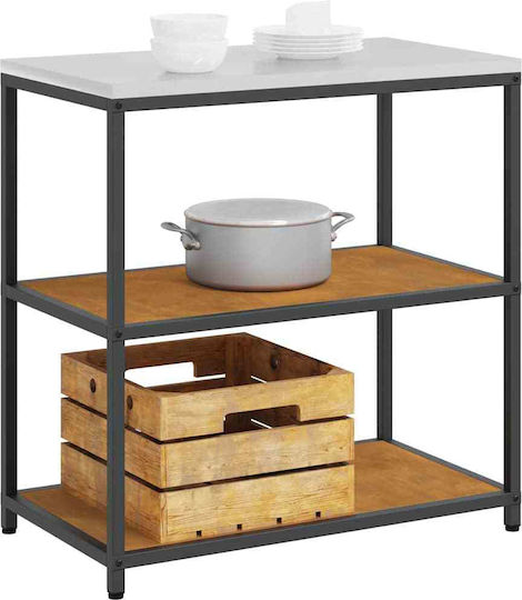 Vidaxl Ράφι Αποθήκευσης Κουζίνας Ράφι Σκ Rusty 60 X 50 X 92 Εκ