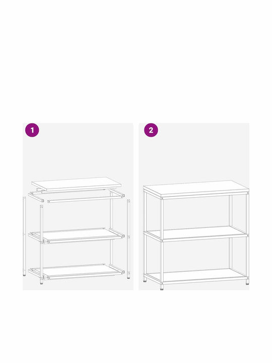 Vidaxl Kitchen Storage Rack Rusty Shelf 60 X 50 X 92 Cm