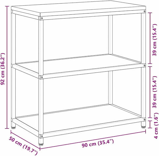 Vidaxl Ράφι Αποθήκευσης Κουζίνας Ράφι Σκ Rusty 60 X 50 X 92 Εκ