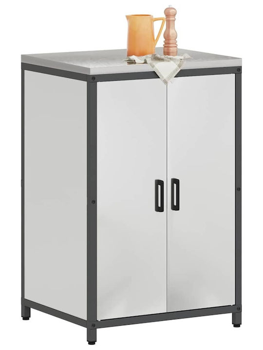 vidaXL Rack de bucătărie Argintie