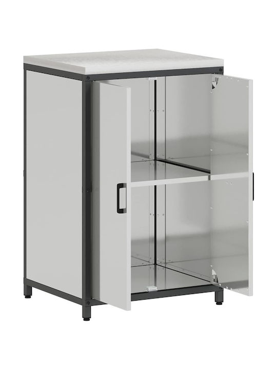 vidaXL Rack de bucătărie Argintie
