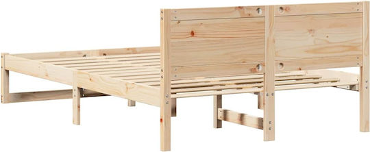Kids Bed Classic Semi Double Solid pine wood for Mattress 120x200cm