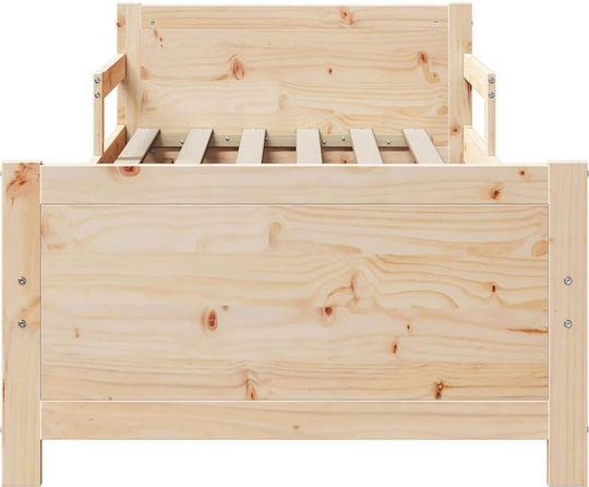 Vidaxl Erweiterbares Kinderbett Braun 80 x 130 165 200 cm