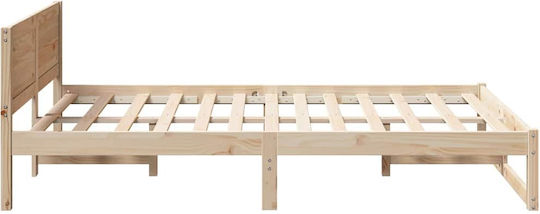 Kids Bed Classic Semi Double Solid pine wood for Mattress 120x200cm