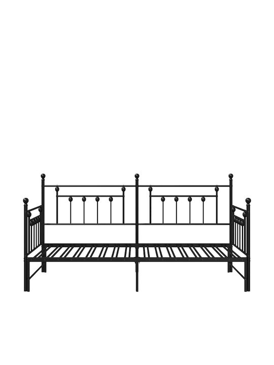 Pat pentru Copii - Canapea Single Ατσάλι pentru Saltea 90x190cm