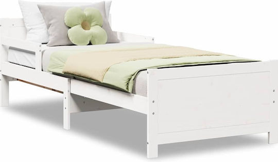 Vidaxl Extendable Kids Bed White 80 x 130 165 200 cm