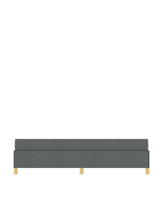 Pat pentru Copii Clasic Single Σκούρο Γκρι pentru Saltea 80x200cm