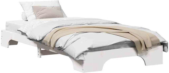 Kids Bed Classic Single White for Mattress 80x200cm