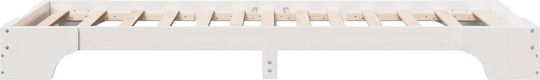 Kids Bed Classic Single White for Mattress 80x200cm