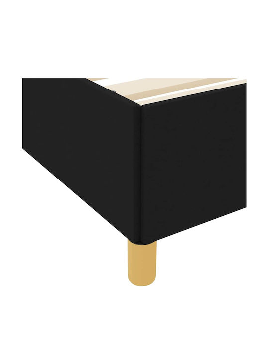 Kids Bed Classic Single Black for Mattress 100x200cm