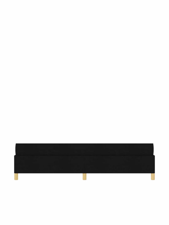 Kids Bed Classic Single Black for Mattress 100x200cm