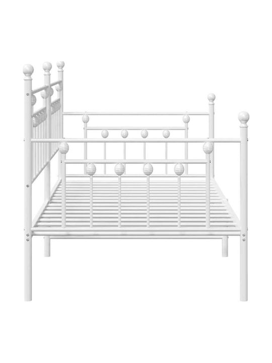 Pat pentru Copii - Canapea Single Ατσάλι pentru Saltea 100x190cm