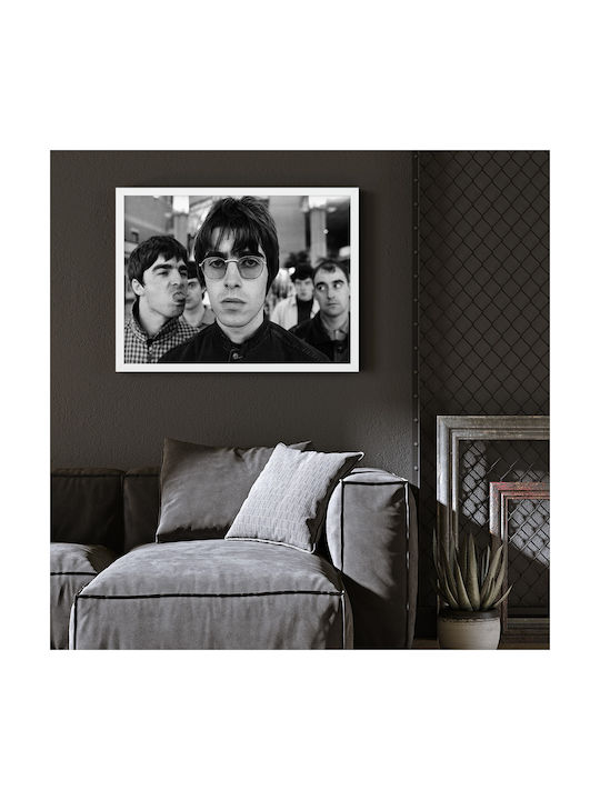 Music Poster Oasis Ms150 21cm X 30cm Λευκό Κάδρο Pvc