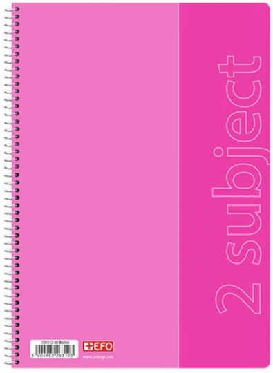 +Efo Spiral Notebook Ruled A4 60 Sheets 2 Subjects 1pcs (Μiscellaneous Designs)