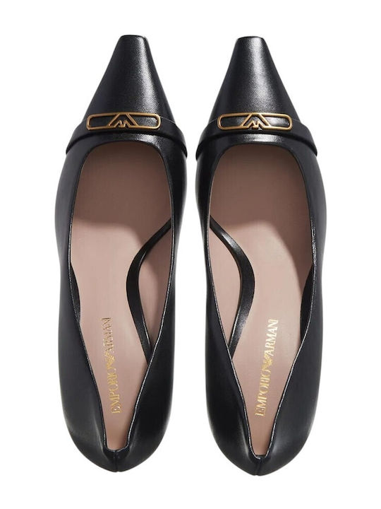 Leder Pumps Schwarz