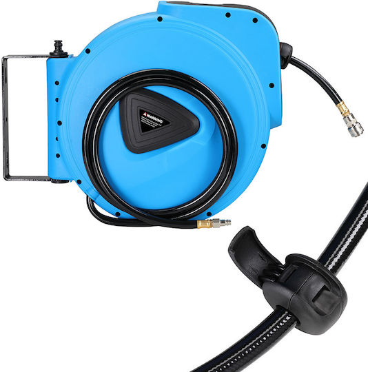 Bakaji Compressed Air Hose Reel 30m 1/4 Connection Wall Mount 02012753