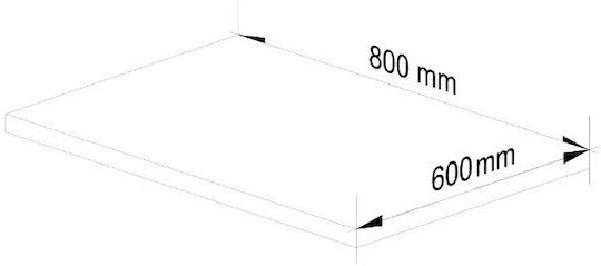 с плот за работа Sonoma Oak, White 80x46x85бр