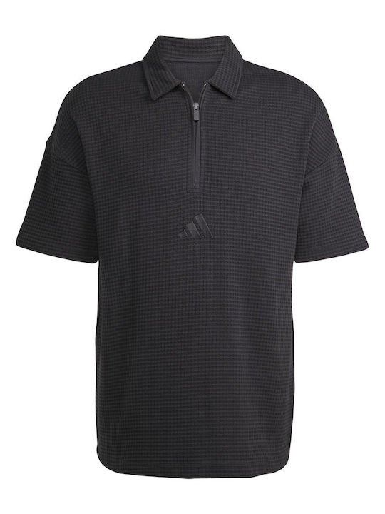 Polo Bluza Tricou Cu Mânecă Scurtă Neagră