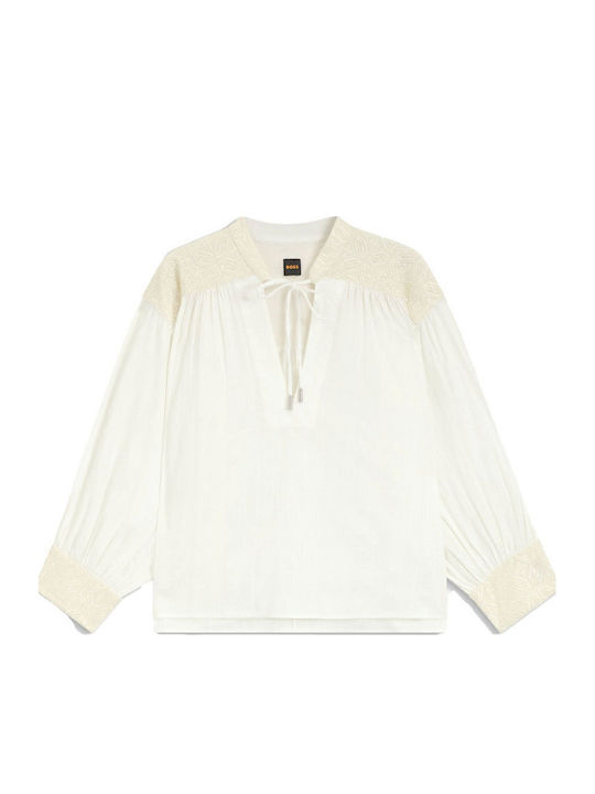 C_brodes Women's Blouse Cotton Ecru
