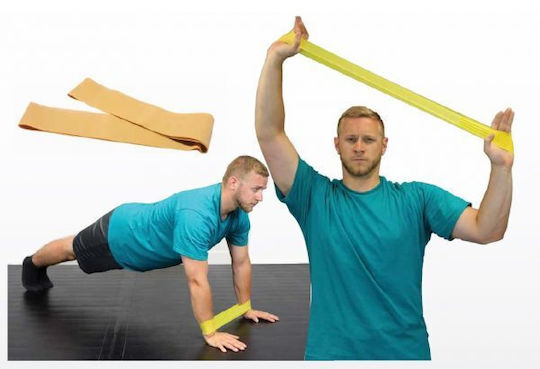 Lowenstein 25cm 2x Hard Resistance Band Very Hard Yellow 0.25m