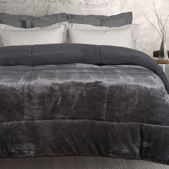 Das Home Duvet Cover with Hollowfiber Filling Queen 220x240cm 1183 Gray 700 GSMGsm 12 togs Togs