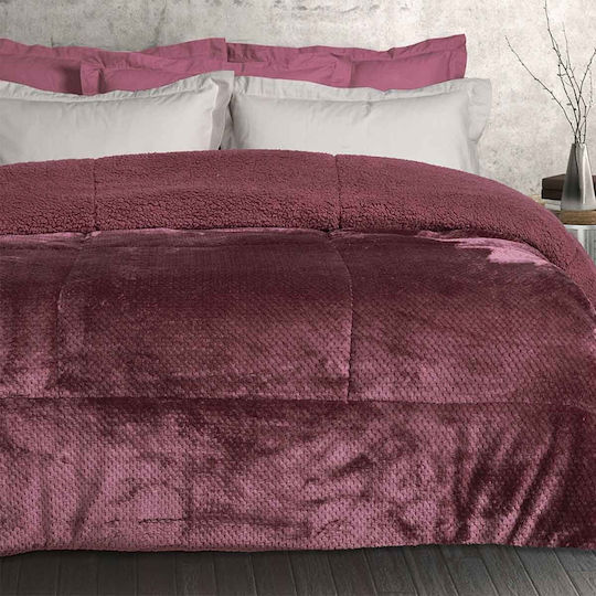 Das Home Duvet Cover with Hollowfiber Filling Single 160x240cm 1188 Dark Lilac 700 GSMGsm 12 togs Togs