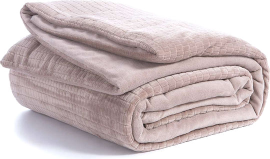 Nef-Nef Homeware Комбинирано одеяло Единично 160x220бр Ezra Мока