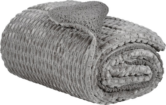 Mc Decor Κουβερτοπάπλωμα Μονό 160x230εκ. Ribb Grey