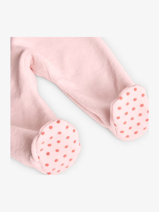 Boboli Babystrampler Langärmliges Samt Pink