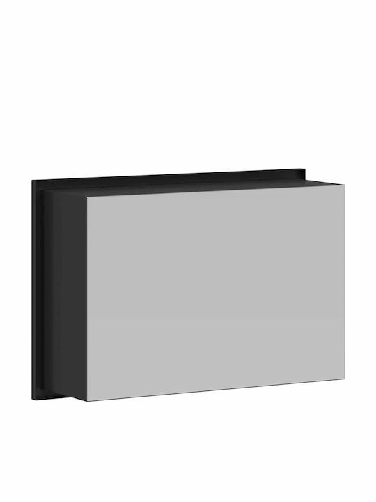 vidaXL Επιτοίχια Ραφιέρα Μπάνιου Μεταλλική 30x9.5x20cm Μαύρη