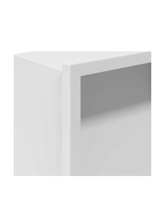 vidaXL Επιτοίχια Ραφιέρα Μπάνιου Μεταλλική 90x9.5x20cm Λευκή