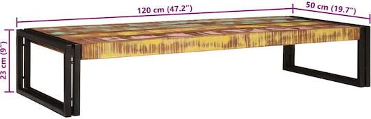 vidaXL Подов Рафт за баня Дървен 120x50x23см Кафява
