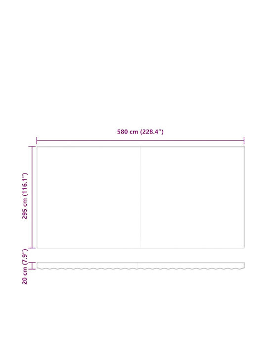vidaXL Terrace Tent with LEDs White 6x3m