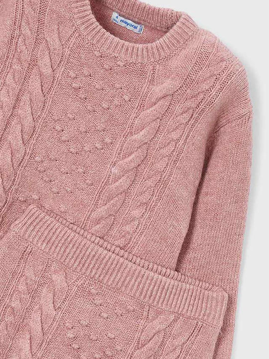 Kids' Set with Skirt Winter 2pcs Pink