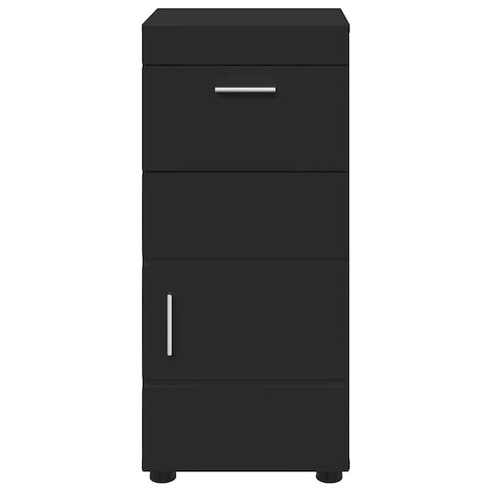 vidaXL Holz Badezimmerschrank B37xT31.5xH82cm Schwarz