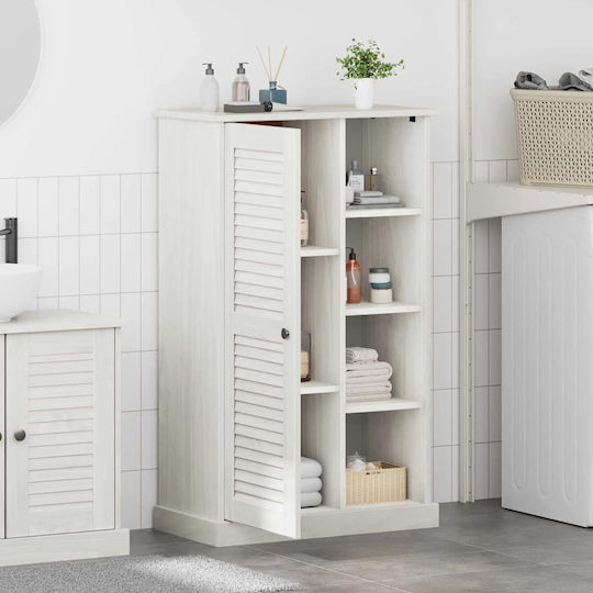 vidaXL Badezimmerschrank Wäscherei B68xT34xH110cm Weiß