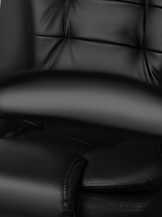 Reclining Office Chair with Adjustable Arms Black