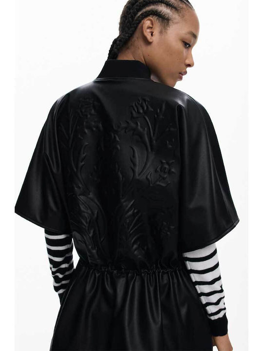 Revival Richmond Women's Poncho with Zipper Black