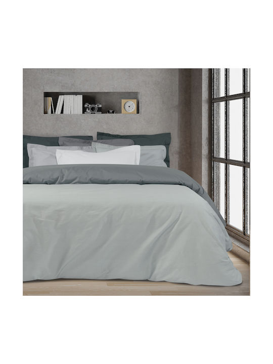Das Home 1020 Σετ Μαξιλαροθήκες Oxford Γκρι 50x70εκ.