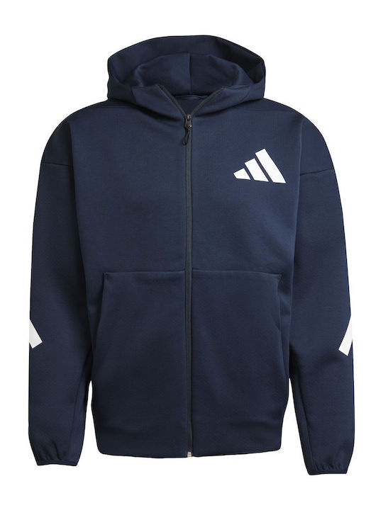 Z.n.e. Fullzip Ανδρική Ζακέτα με Κουκούλα Ink