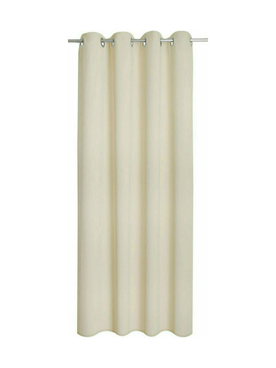 Sidirela Set Blackout Curtains with Grommets Light Beige 140x260cm