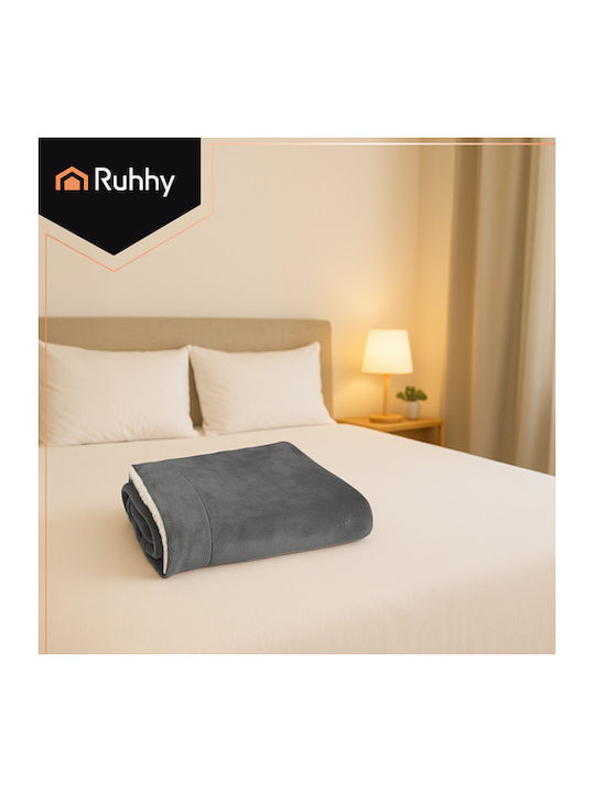Ruhhy Blanket Fleece Single 150x200cm Dark Gray