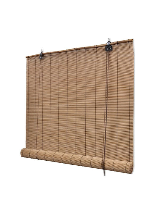 vidaXL Shade Blind Bamboo Coffee 2τμχ L100xH160cm