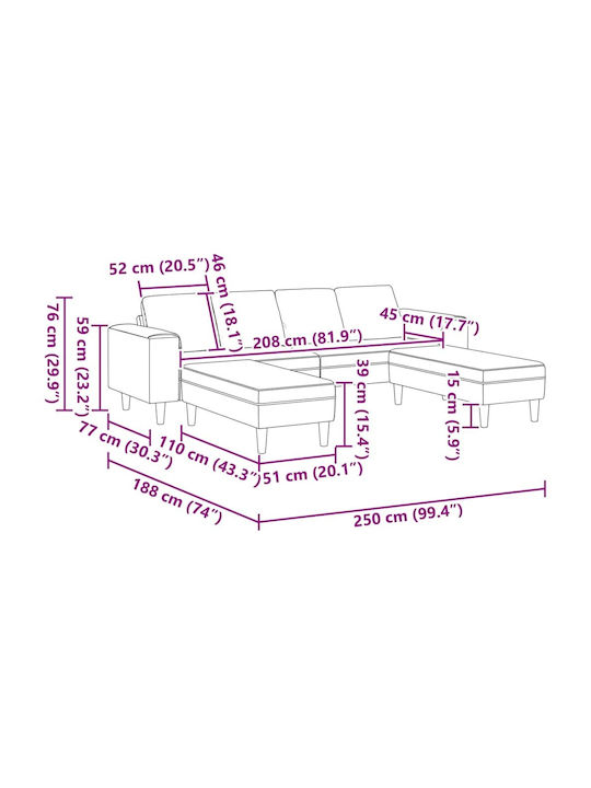 Σετ Σαλονιού Couch & Hocker