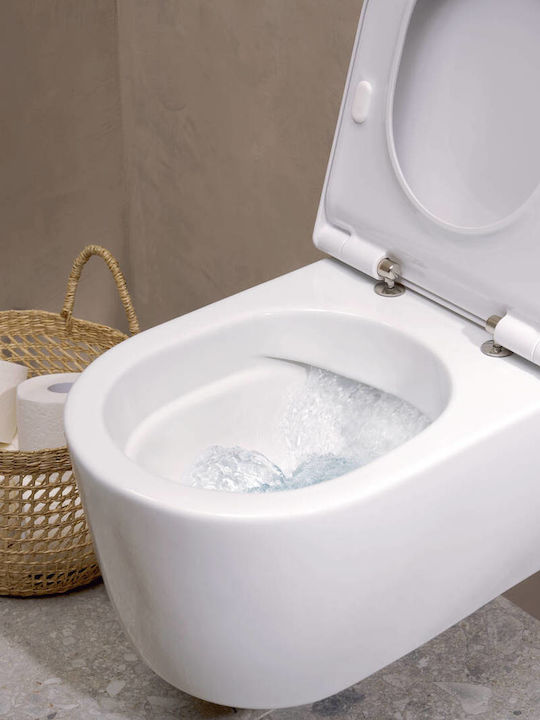 Hansgrohe Λεκάνη Κρεμαστή με Καζανάκι Χωρίς Κάλυμμα