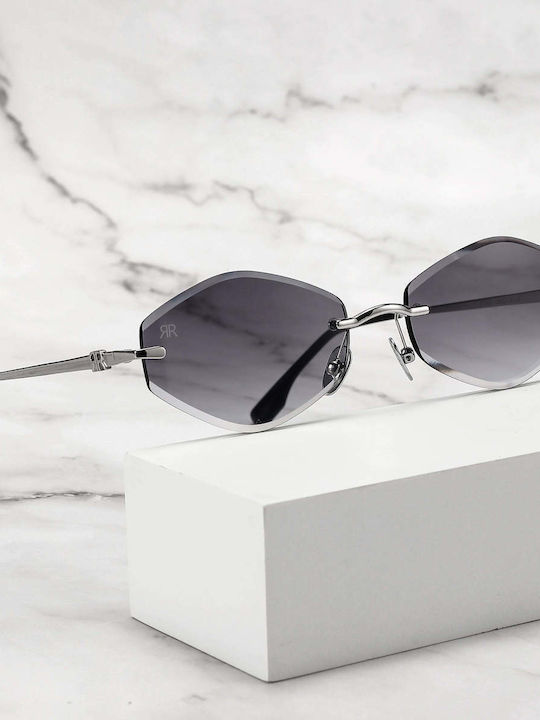 Red Raven Jynx Unisex Ochelari De Soare Cu Ramă Metalică Neagră Și Lentile Negre