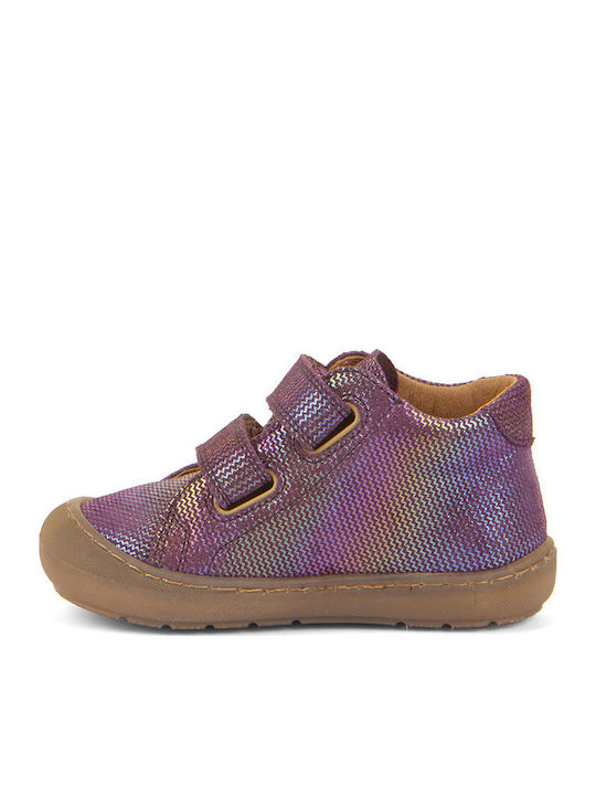 Anatomice Ghete Copii din Piele cu Velcro Violet
