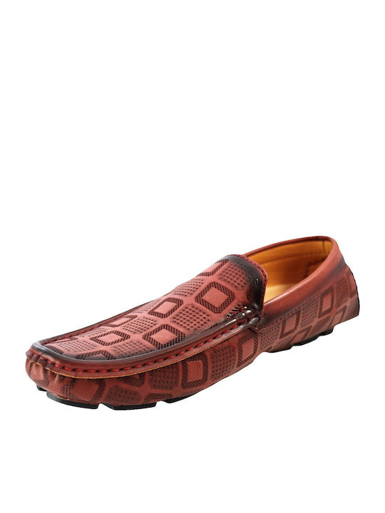 Herren Mokassins in Rot Farbe